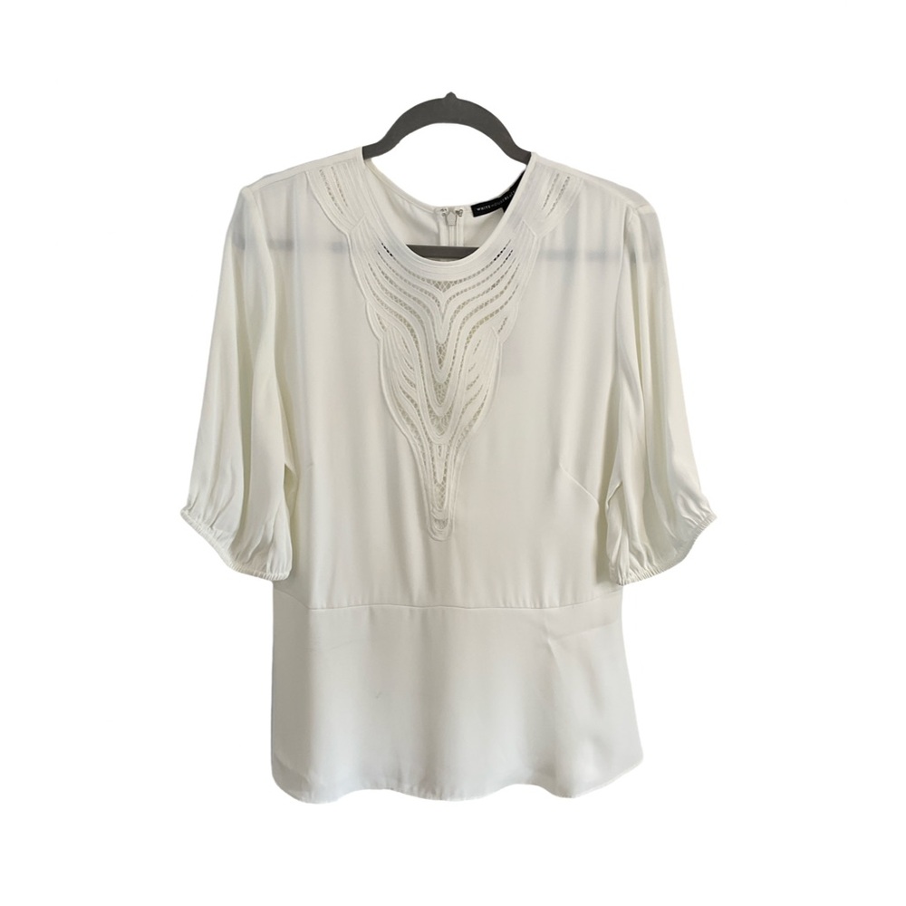 White House Black Market Ecru  Top Size 12 NWT
